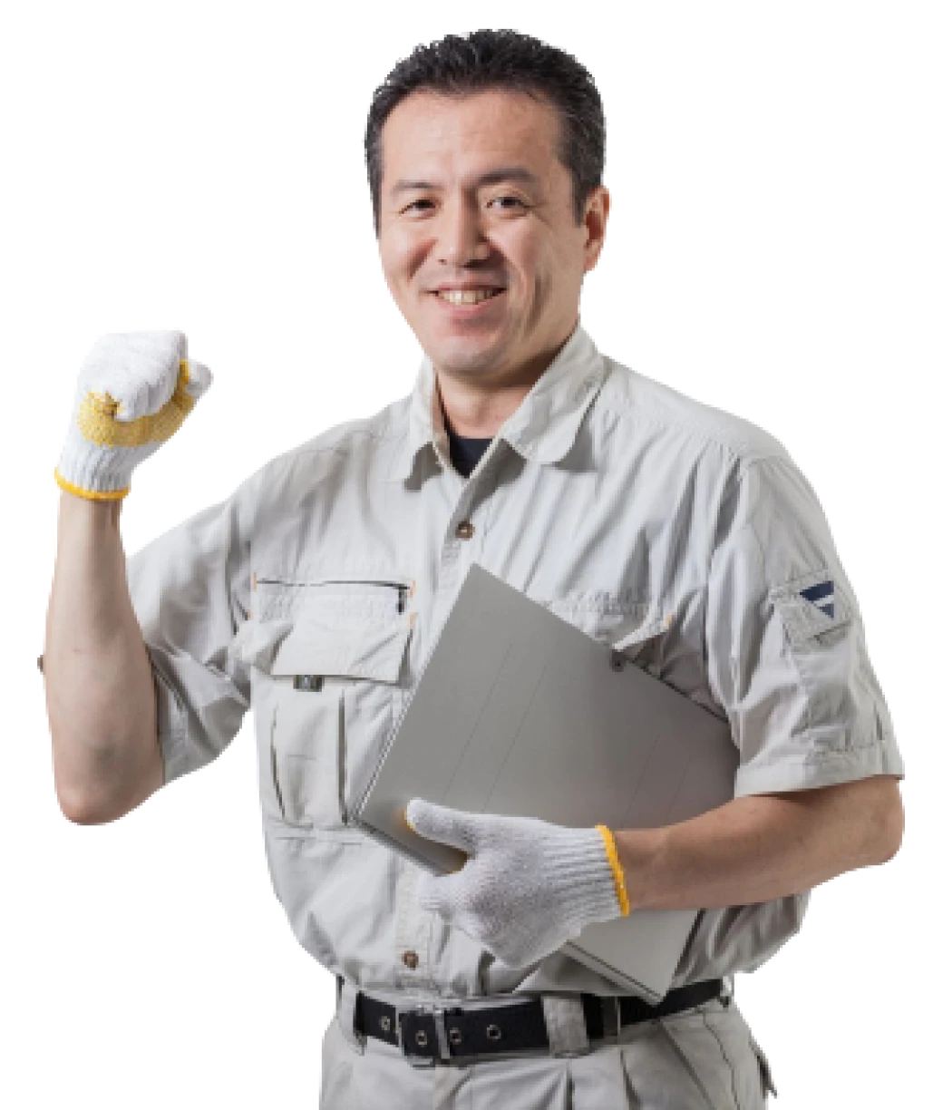 ポーズを決める作業服の男性 1